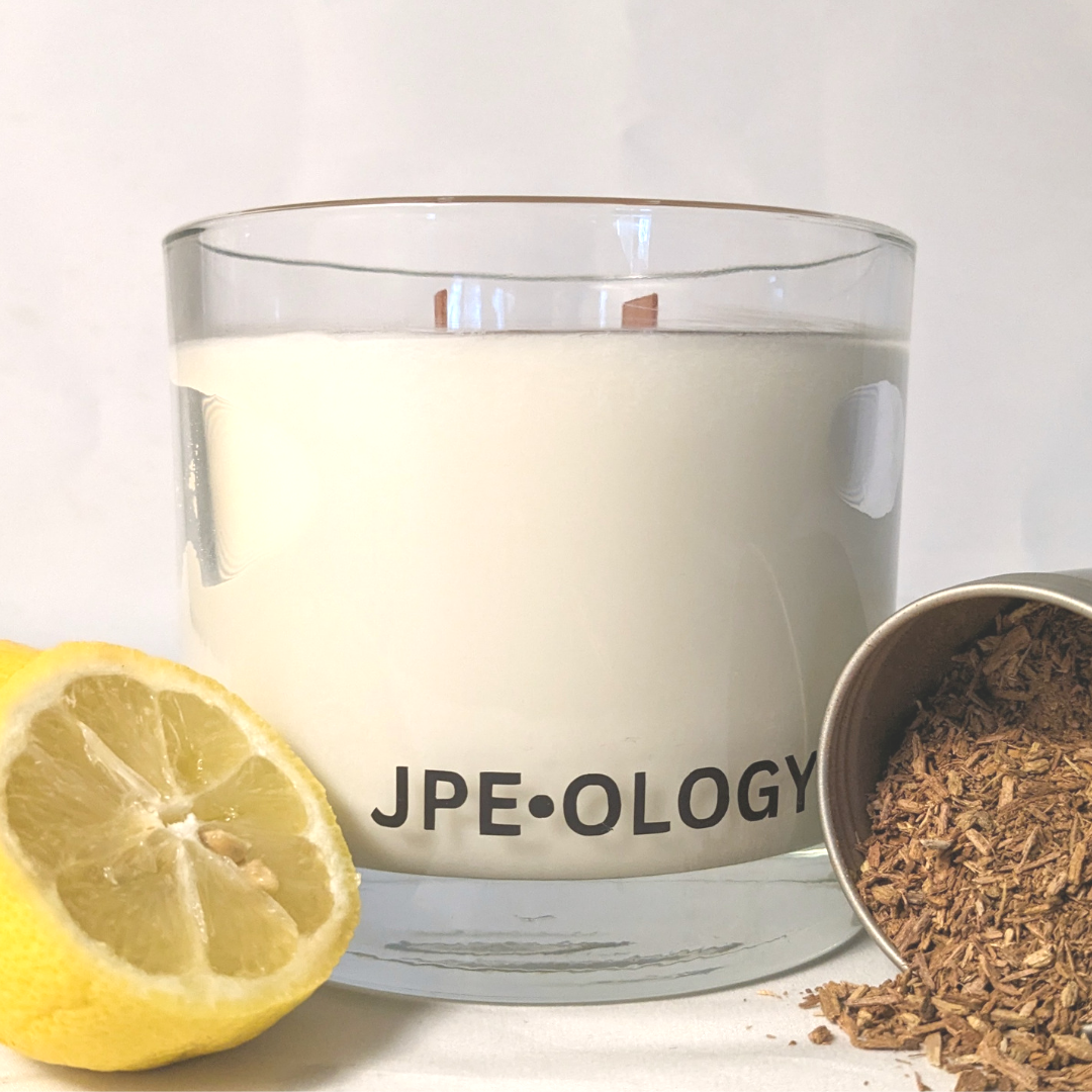 Lemon Woods 30 oz Soy Blend Candle with 2 Wooden Wicks