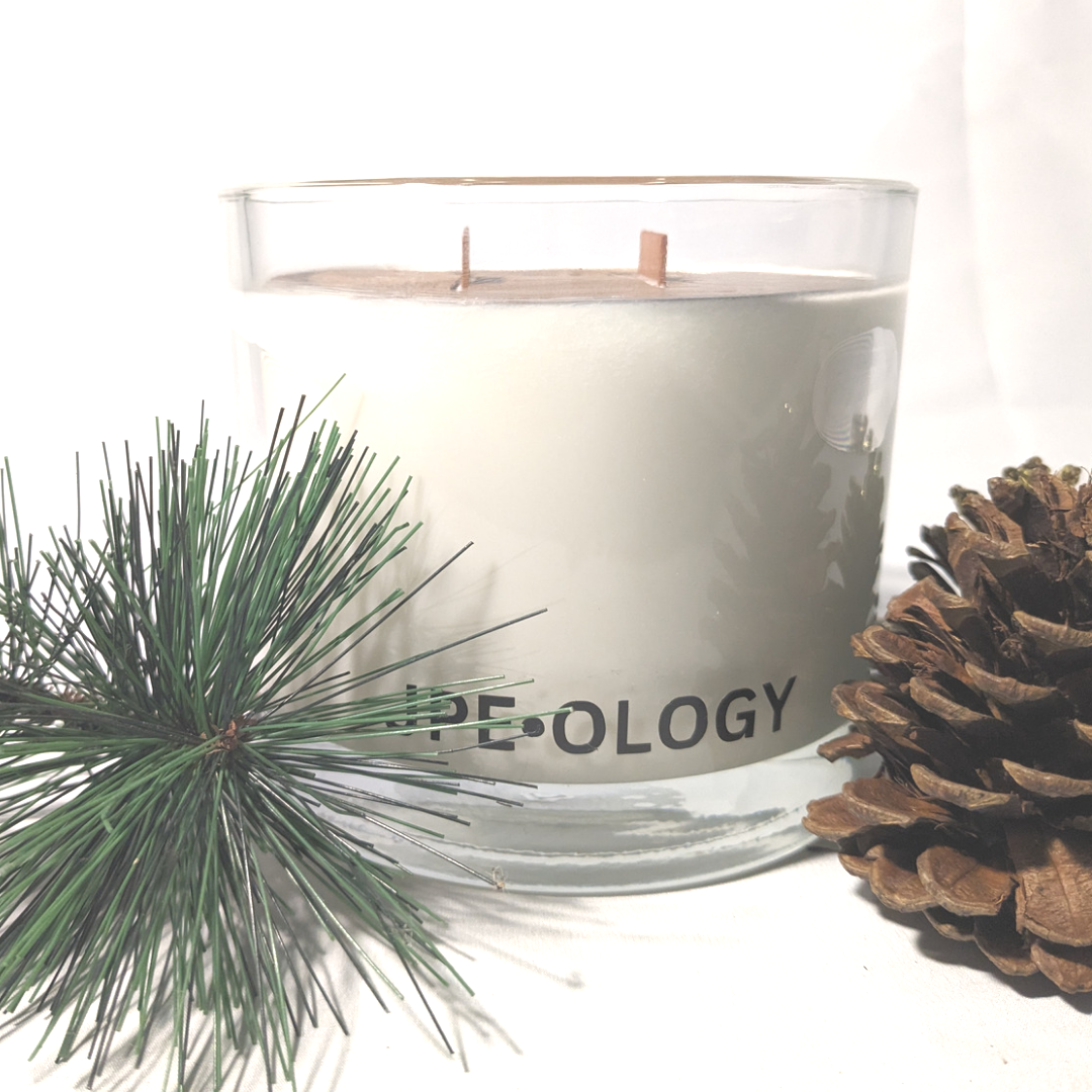 Winter Pine 30 oz Soy Blend Candle with 2 Wooden Wicks